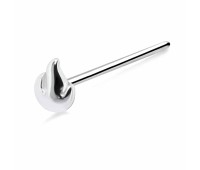 Flame Shaped Silver Straight Nose Stud NSKA-1001